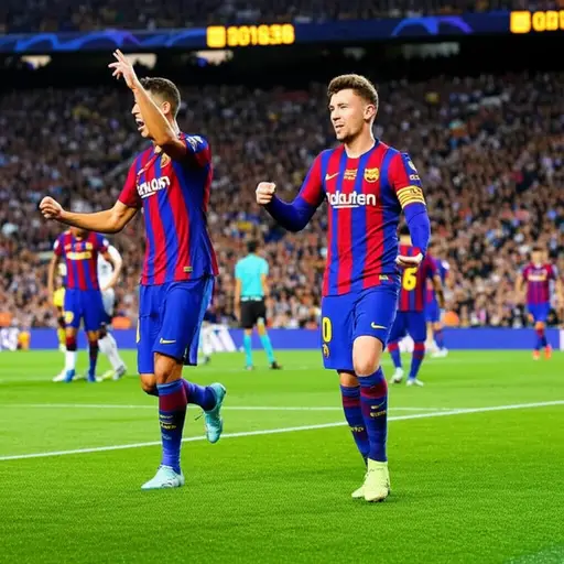 巴塞罗那在十分钟后领先。