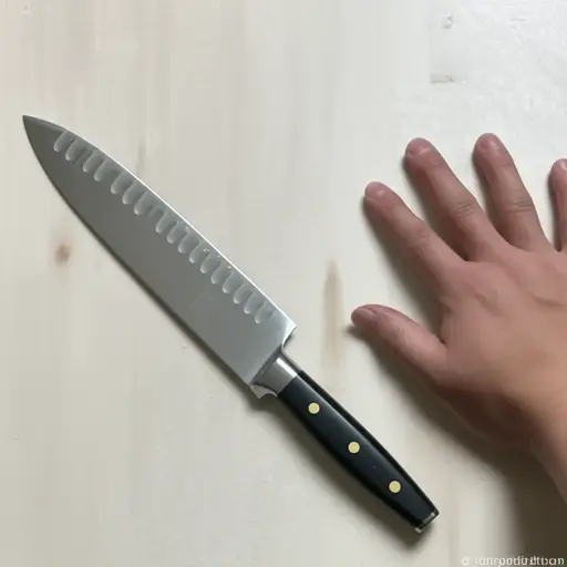 小心，那把刀很锋利。