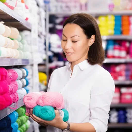 她买了些柔软的羊毛来织围巾。