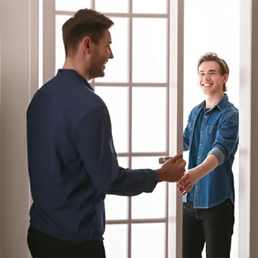 我正要离开时马克到了。