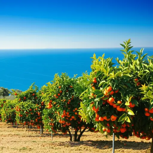 地中海气候很适合种植柑橘类水果和葡萄。