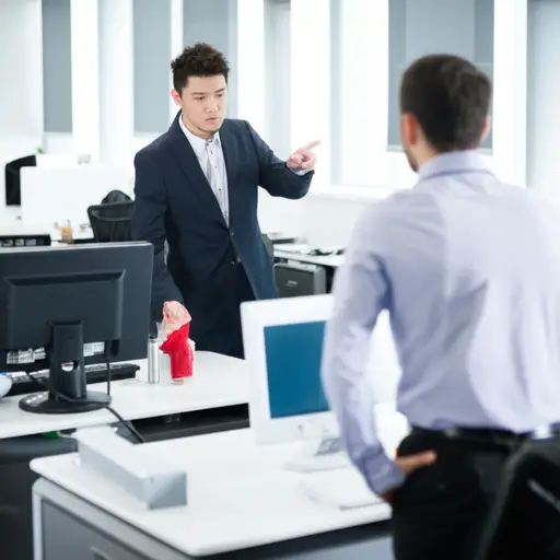 他抱怨一名员工对他很粗鲁。