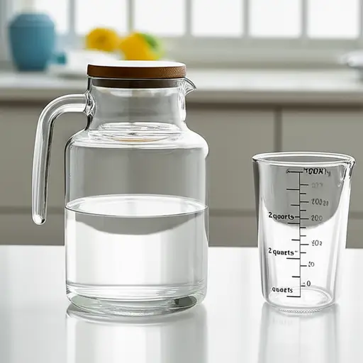 这个水壶最多能装两夸脱。