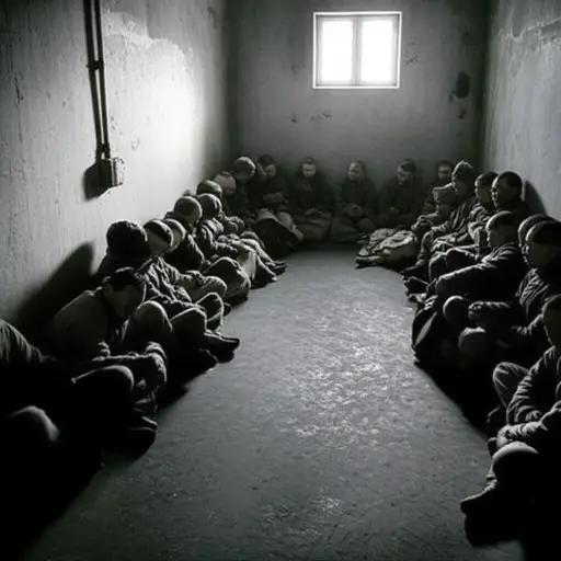 战俘营的条件恶劣且过度拥挤。