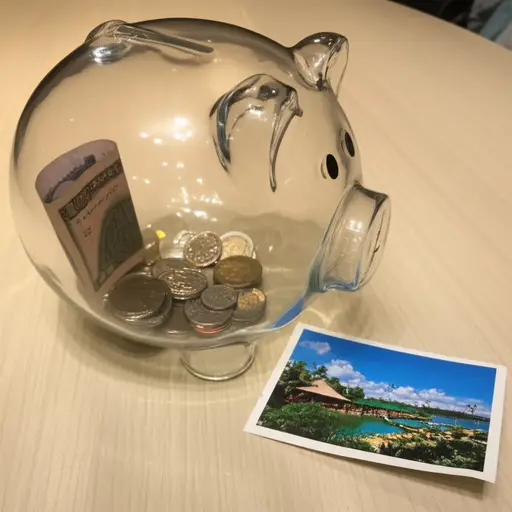 我们存了一些钱用于假期。