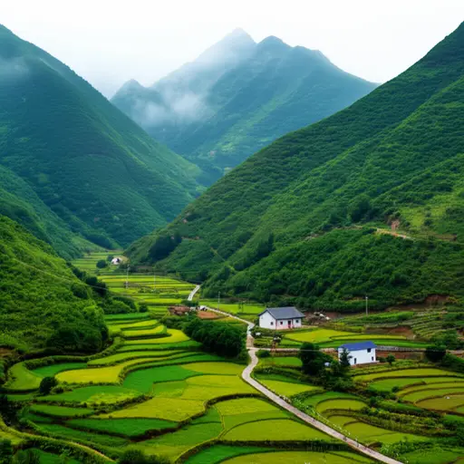 我的家乡坐落在一个美丽的山谷里。