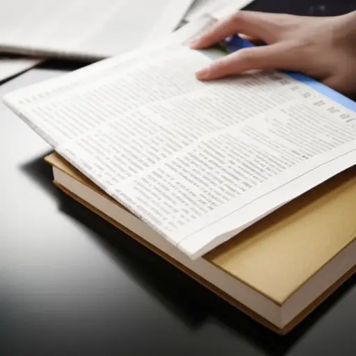 他用报纸包裹书以保护它。