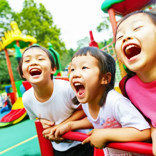 孩子们欣喜若狂地尖叫。