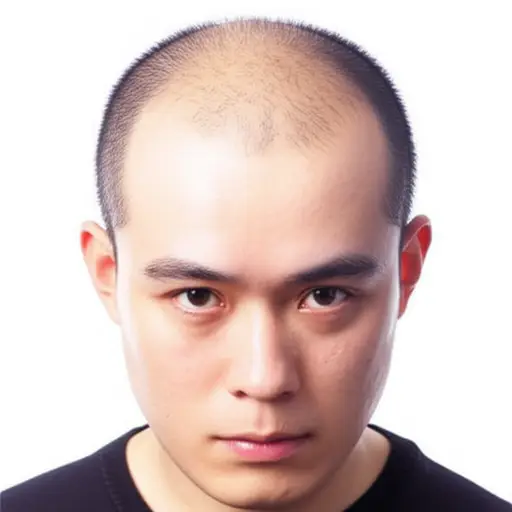 他二十多岁时就秃顶了。