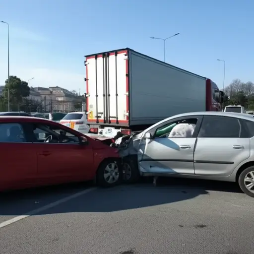 第二起事故涉及两辆汽车和一辆卡车。