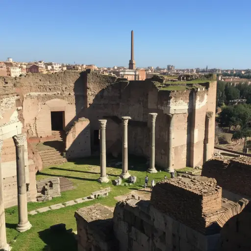 你去罗马旅行时应该参观一下那些古老的废墟。