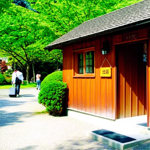 我爸爸夏天会把他的小屋出租给游客。