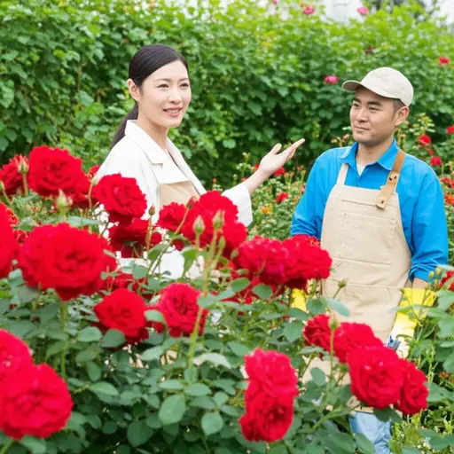 多亏了她的园艺建议，我的玫瑰今年看起来棒极了。