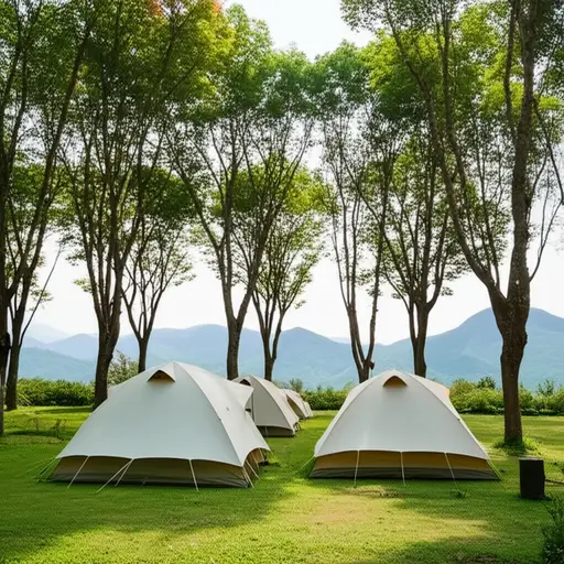 这个露营地的位置很好。