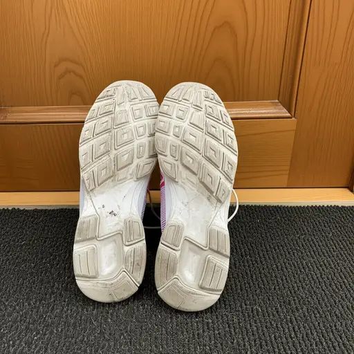 你的鞋子很脏，请脱在门外。