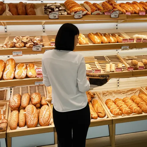 我妈妈经常去那家商店买面包。