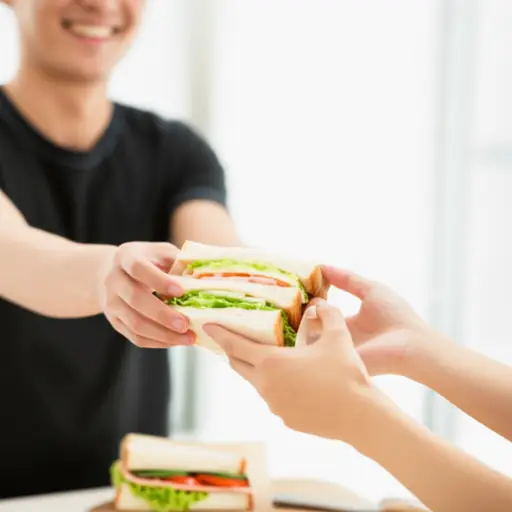 你愿意和我分享你的三明治吗？