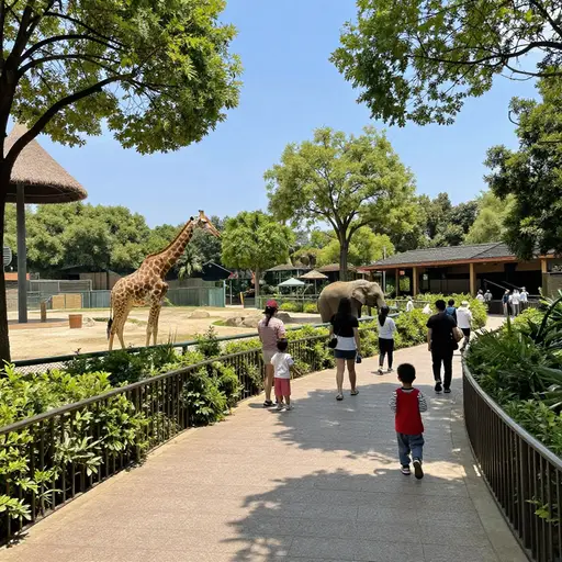 这个城市有一个很大的动物园。