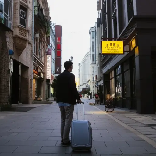 我不得不跑遍全城才找到一家酒店。