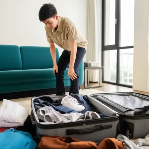 争吵之后，他决定搬出合租的公寓。