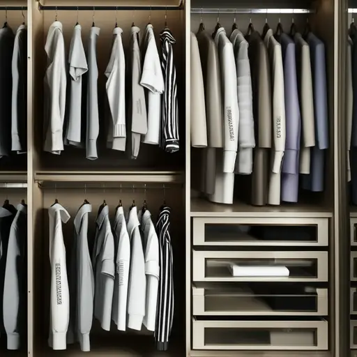 她的衣橱里塞满了来自巴黎的名牌服装。