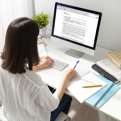 她为她的课写了一篇很长的报告。