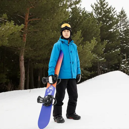 我哥哥的生日礼物是一块新的单板滑雪板。