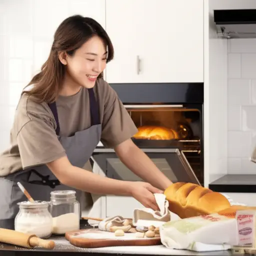 现在，我自己烤面包而不是买。