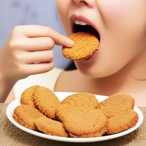 我吃一块饼干，剩下的给你。