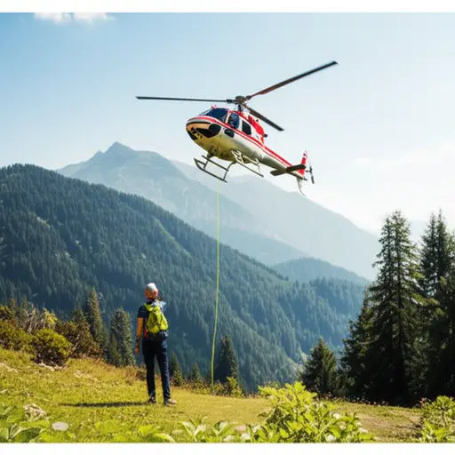 这名徒步旅行者在山中迷路后被直升机救出。