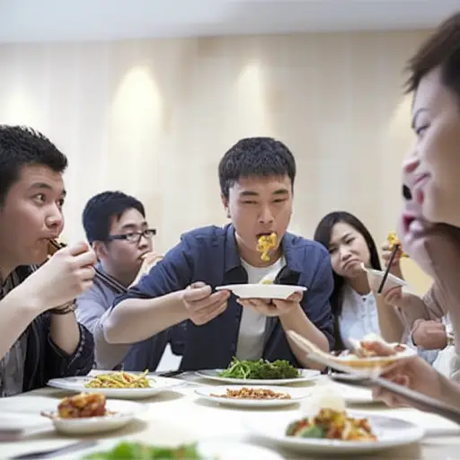 我喜欢这食物，虽然我的朋友们不喜欢。