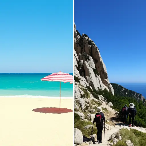 这些图片展示了两类假期。