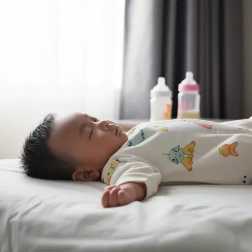 宝宝睡着了，所以请不要发出声音。