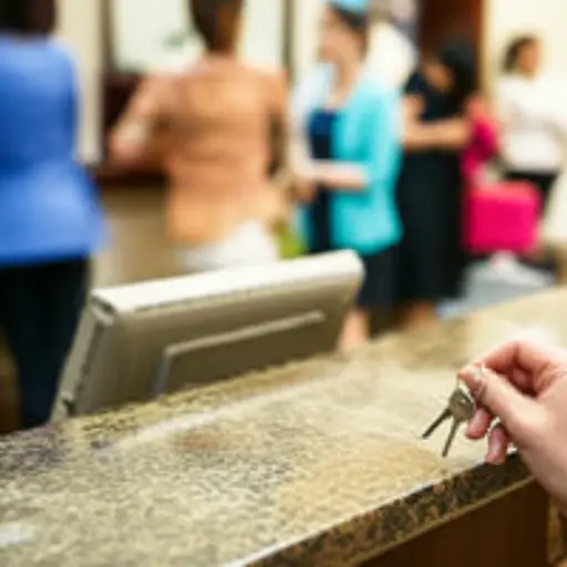 所有客人必须在离开前将钥匙留在接待处。