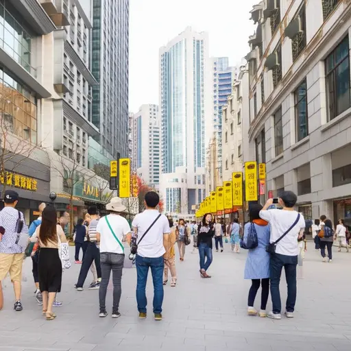 这个城市有很多外国游客。