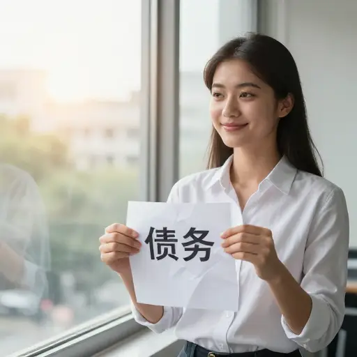 经过多年的奋斗，她终于摆脱了阻碍她的财务负担。