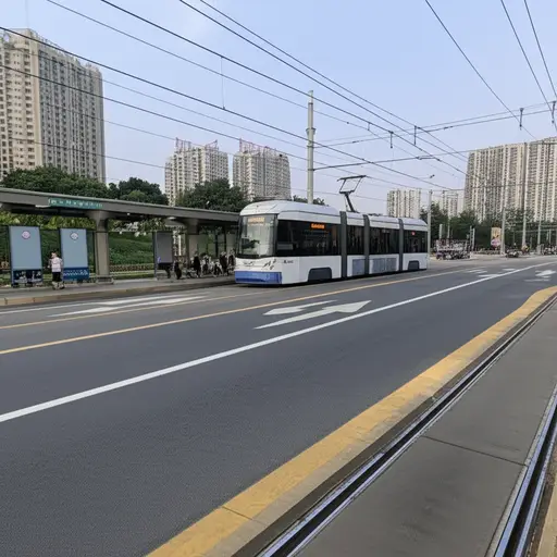 每天早上我都坐电车去上班。