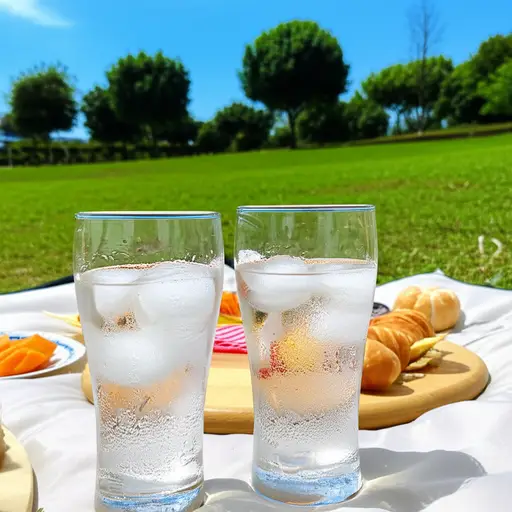 夏日野餐时，冰镇柠檬汽水是最受欢迎的饮料之一。