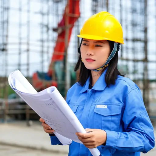 她在工程领域工作。