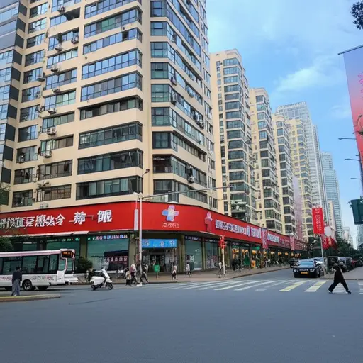 这条街上有一家很大的药店。