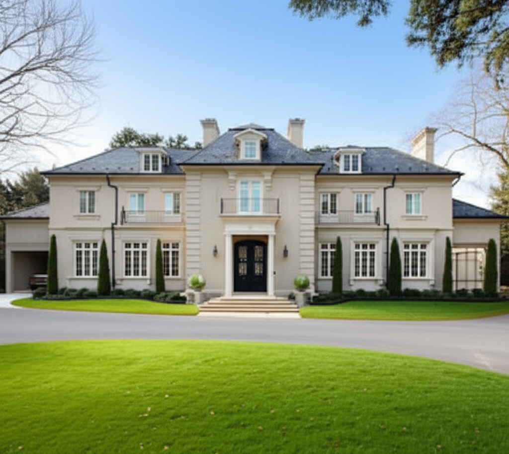 这栋房子拥有一个黑色的主入口。