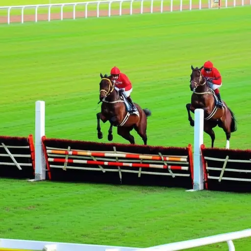 所有的马都发现很难跳过最后一个栅栏。