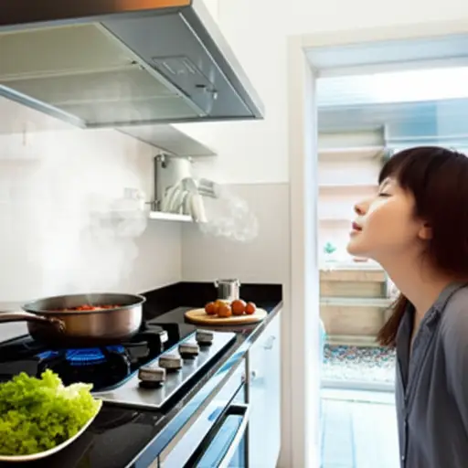 我闻到了厨房里飘来的香味。