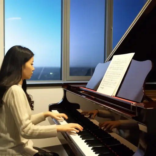 她练习了几个星期才能完美地演奏那首歌。