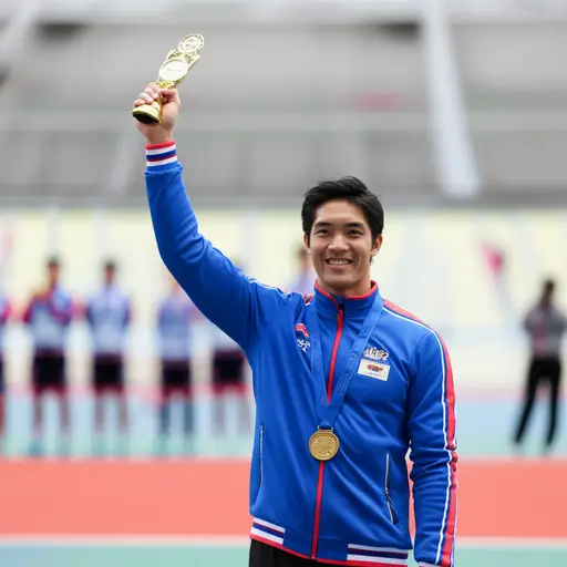 我们赢得了金牌。