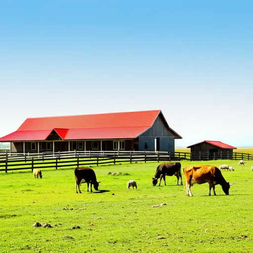 他们住在一个农场。
