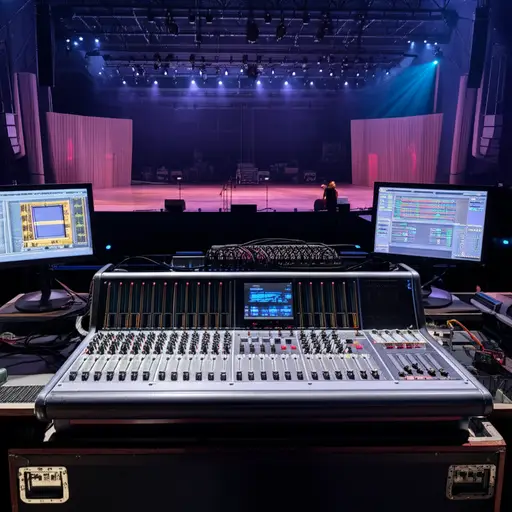 在音乐会开始前，我需要调整声音设置。