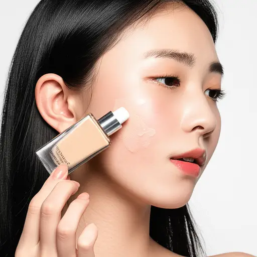 好的粉底液可以遮盖细微的皮肤瑕疵。