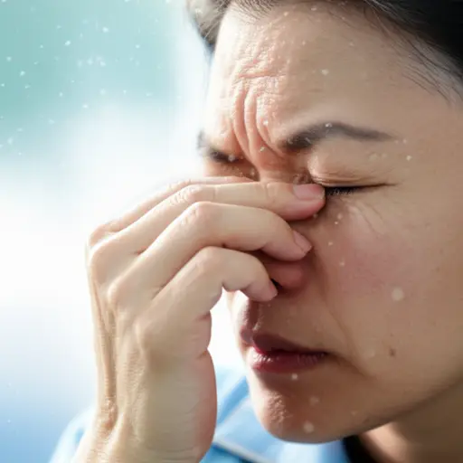 灰尘让我的眼睛很痛。