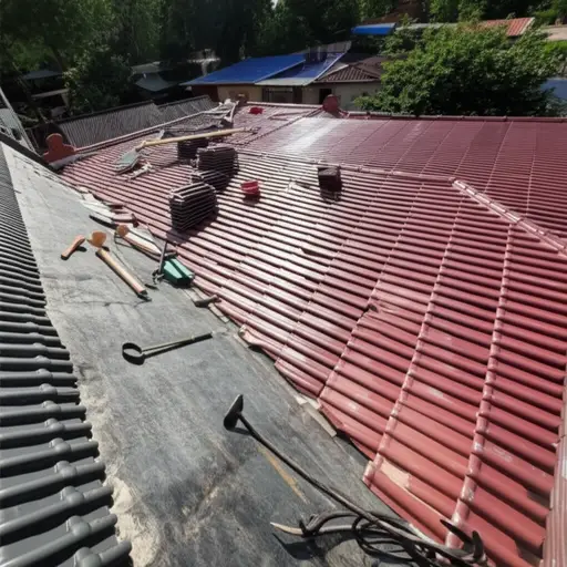 他们上周才把屋顶装好。